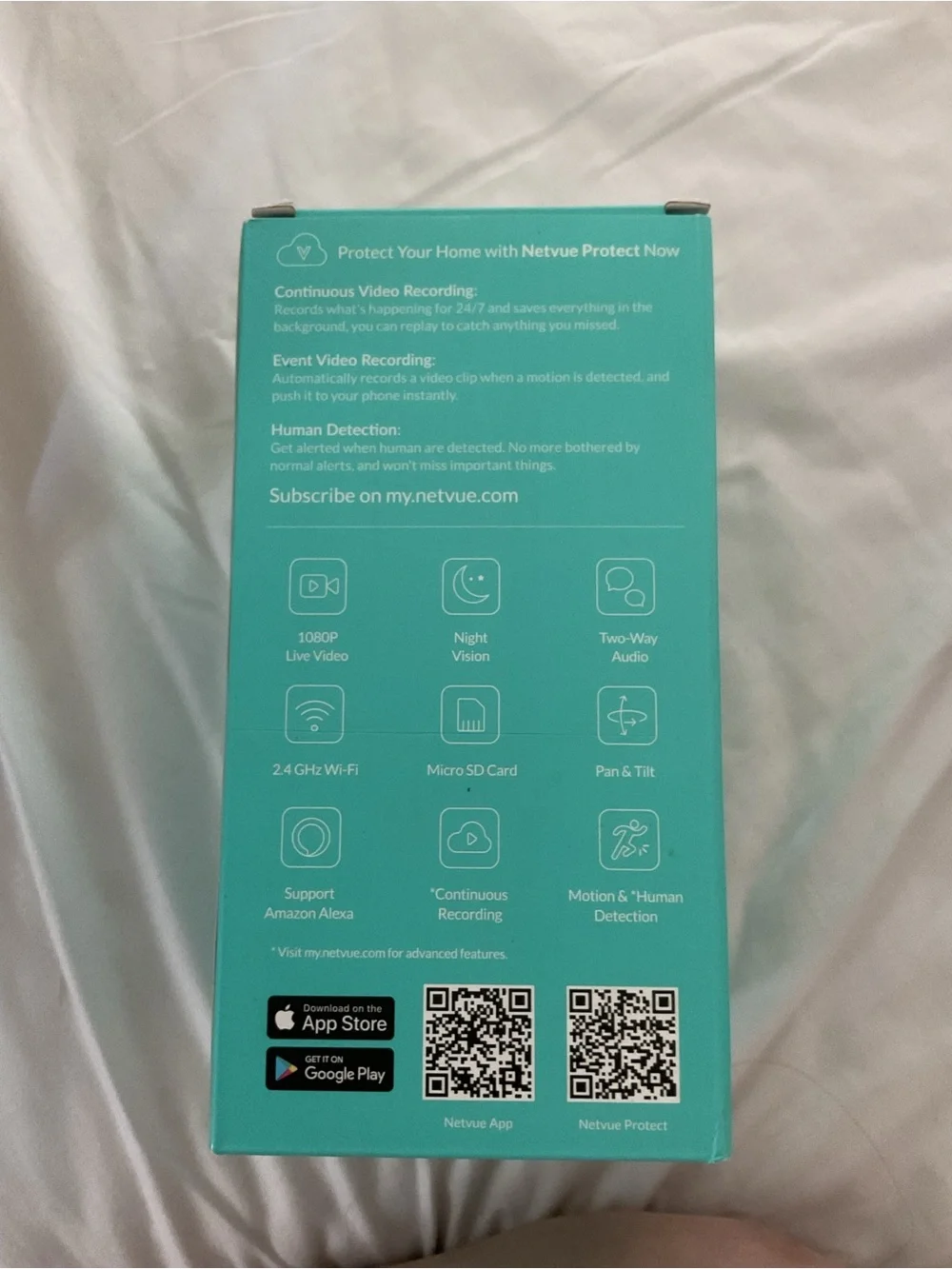 NIB Orb Mini White Home Security Camera
